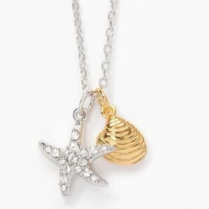 Touchstone Crystal by Swarovski STARFISH CHARM necklace BNIB for a beachy vibe